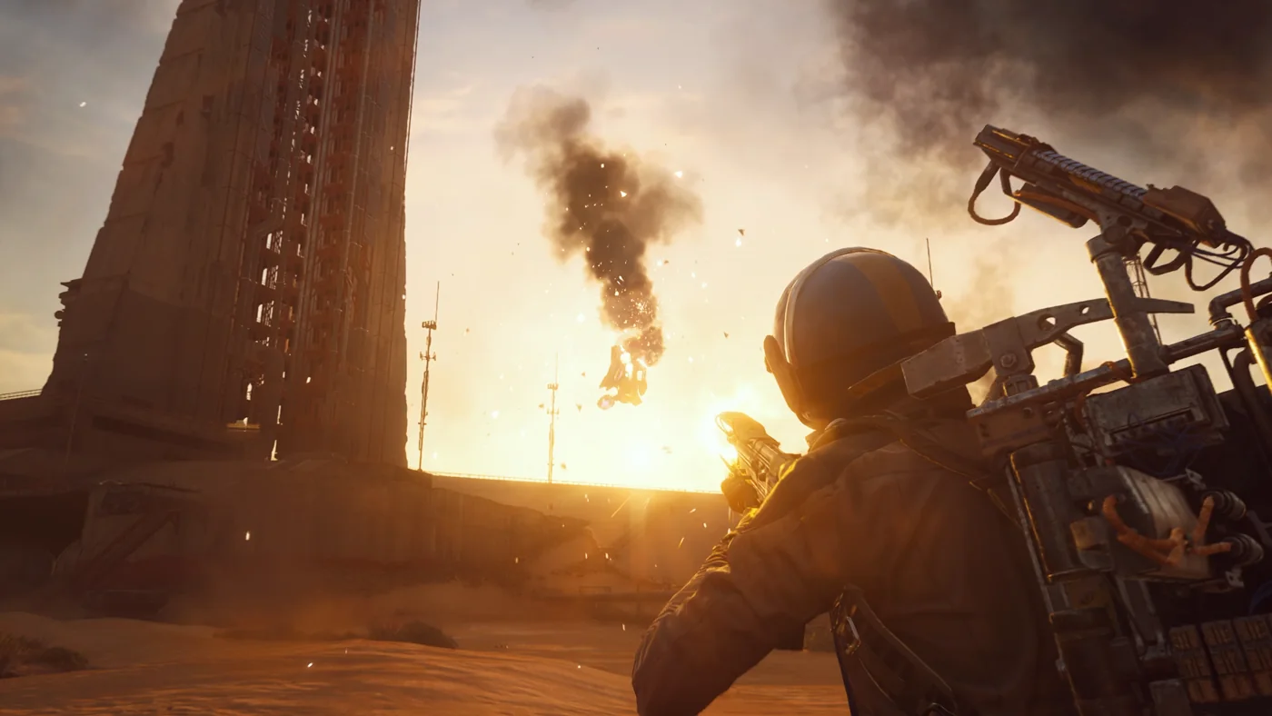 Arc Raiders Raiders in combat during a topside extraction raid